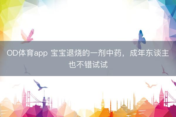 OD体育app 宝宝退烧的一剂中药,成年东谈主也不错试试